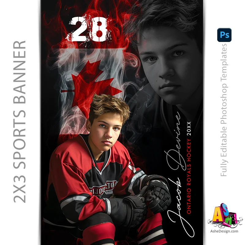 2x3 Amped Sports Banner - Reflection Canadian