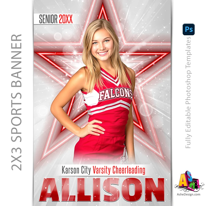 2x3 Amped Sports Banner - Stardust Cheer