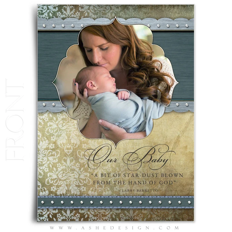 5x7 Flat Birth Announcement - Griffin - Image 2