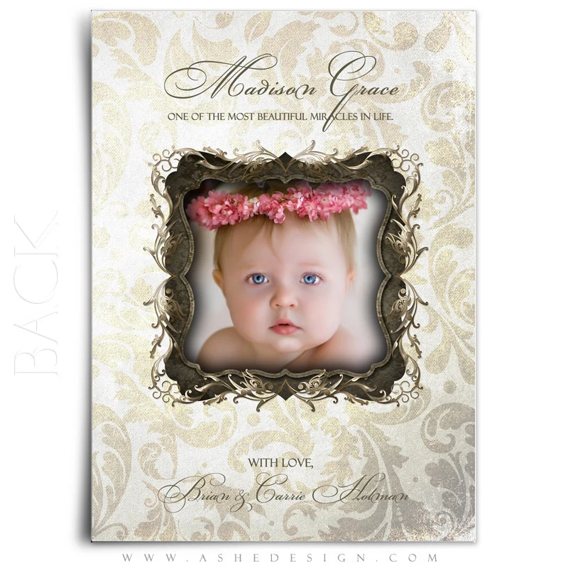 5x7 Flat Birth Announcement - Madison Grace - Image 3