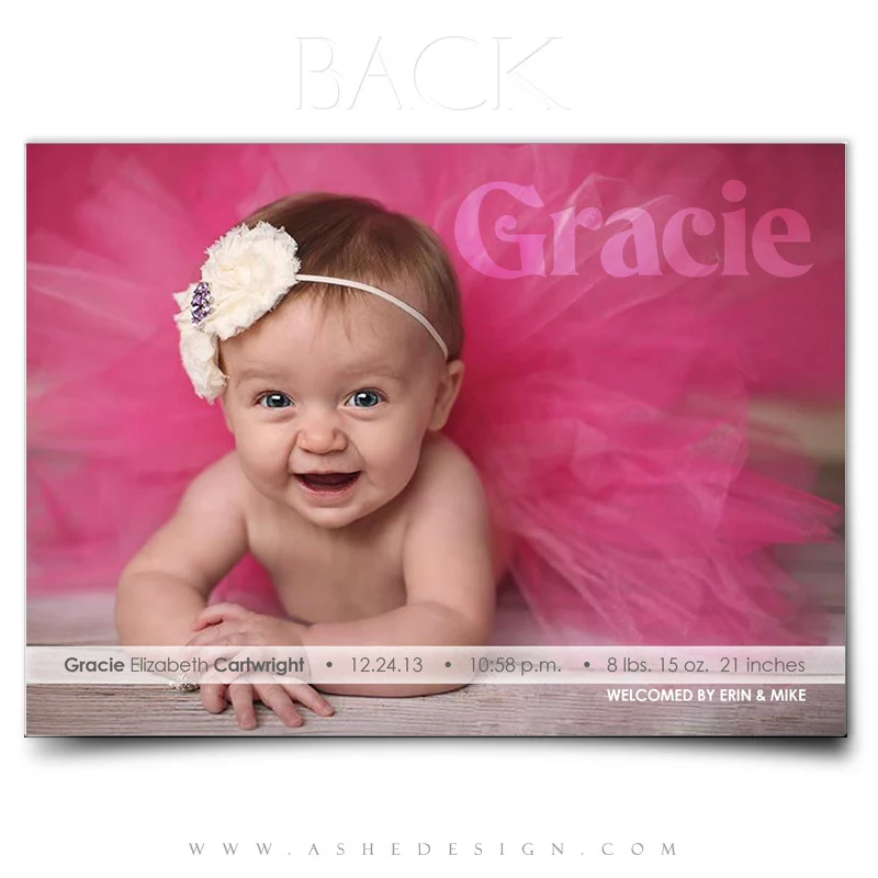 5x7 Flat Birth Announcement - Worth The Wait - Image 3