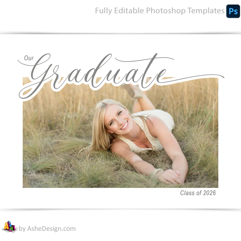 5x7 Flat Card Design - Lovely Graduate - Image 2