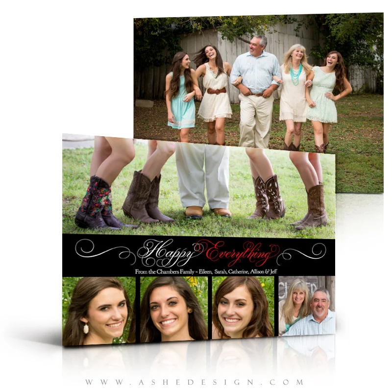 5x7 Flat Christmas Card  - Happy Everything