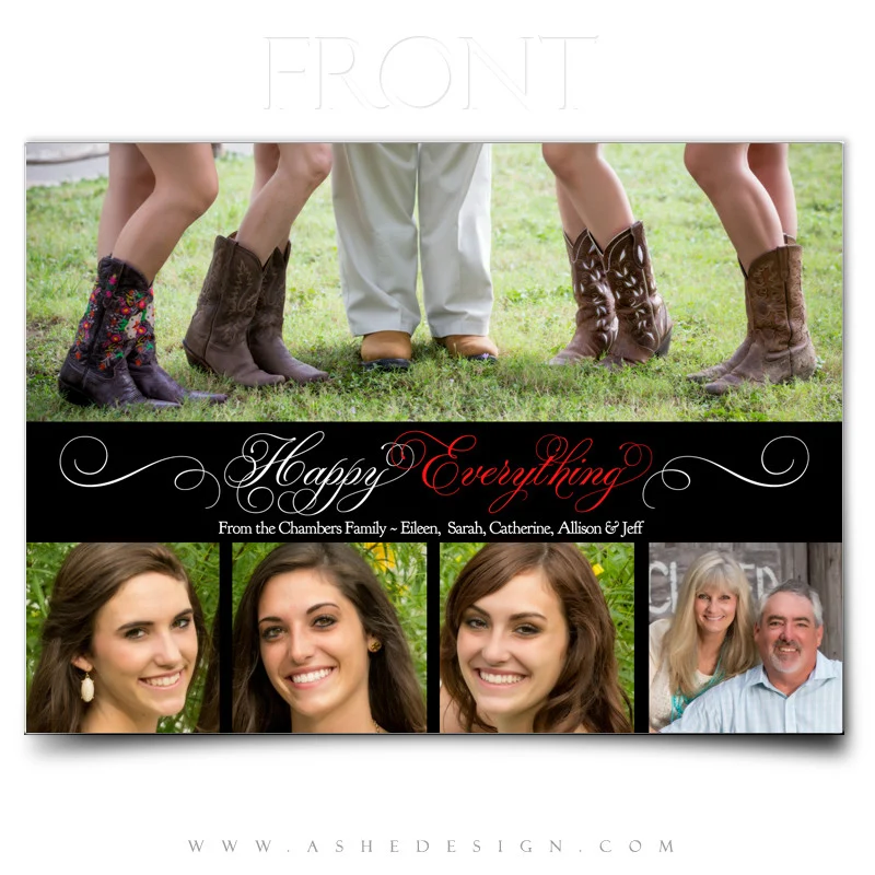 5x7 Flat Christmas Card  - Happy Everything - Image 2