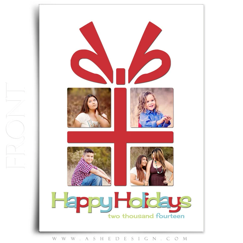 5x7 Flat Christmas Card  - The Gift - Image 2