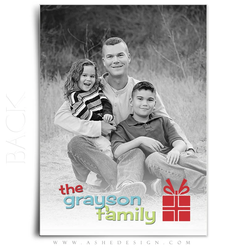 5x7 Flat Christmas Card  - The Gift - Image 3