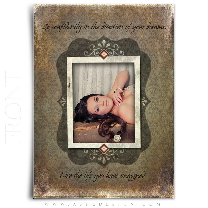 5x7 Flat Graduation Card - Shabby Chic - Image 2