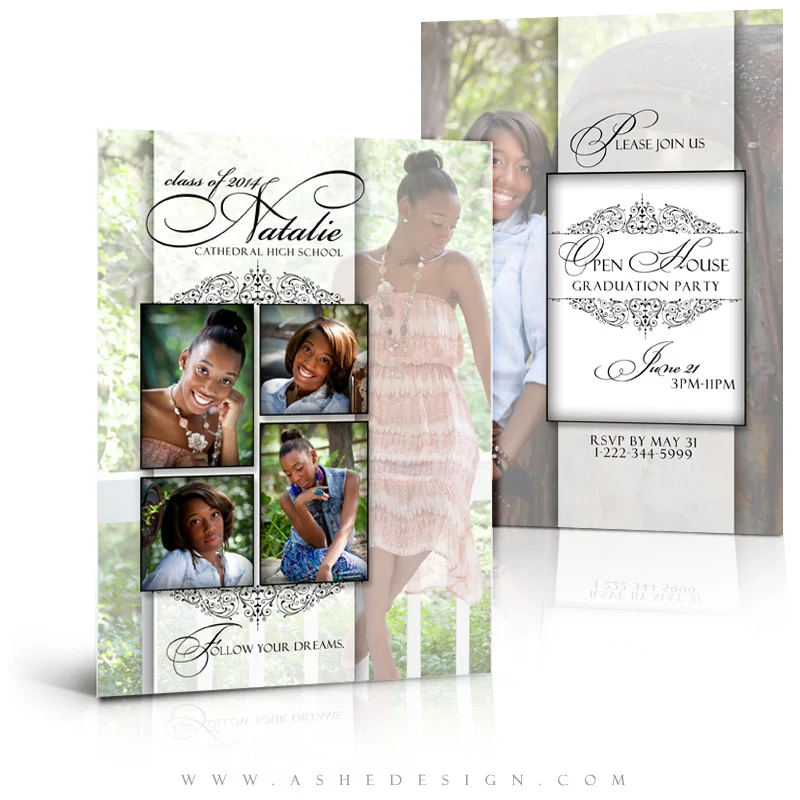 5x7 Flat Graduation Card - Simply Classic