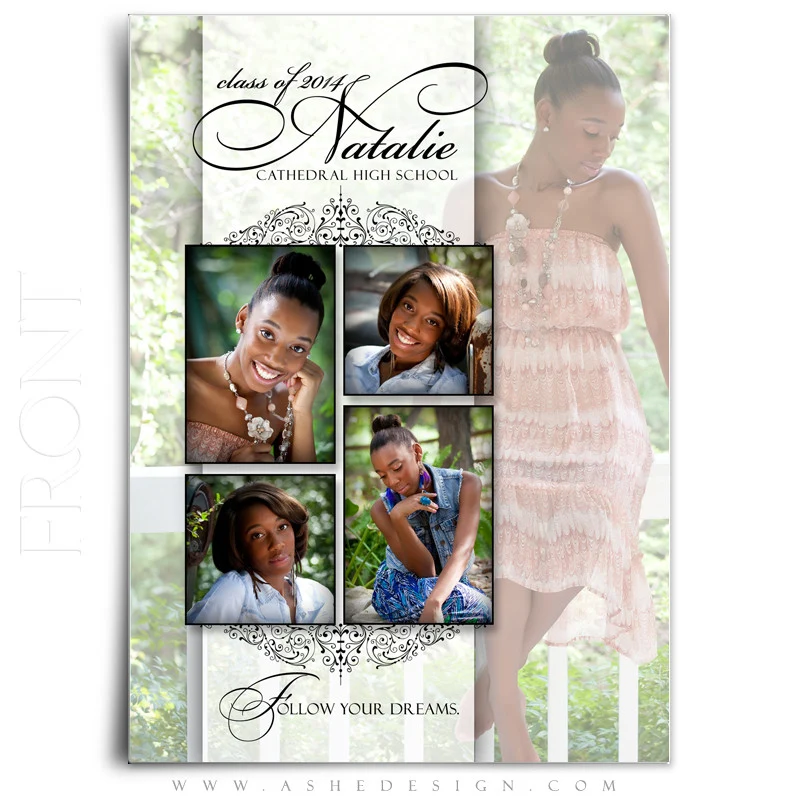 5x7 Flat Graduation Card - Simply Classic - Image 2