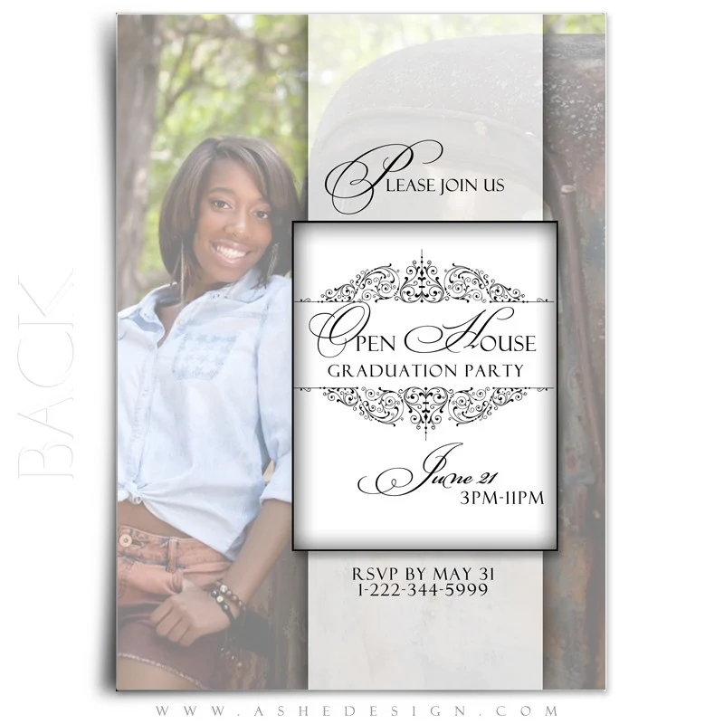 5x7 Flat Graduation Card - Simply Classic - Image 3