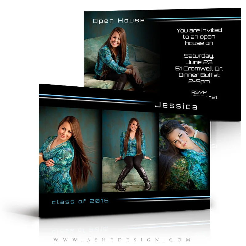 5x7 Flat Graduation Card - Streak Of Light