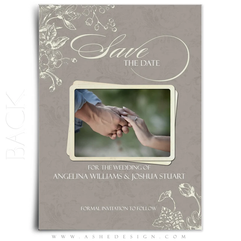 5x7 Flat Save The Date Card - Forever - Image 3