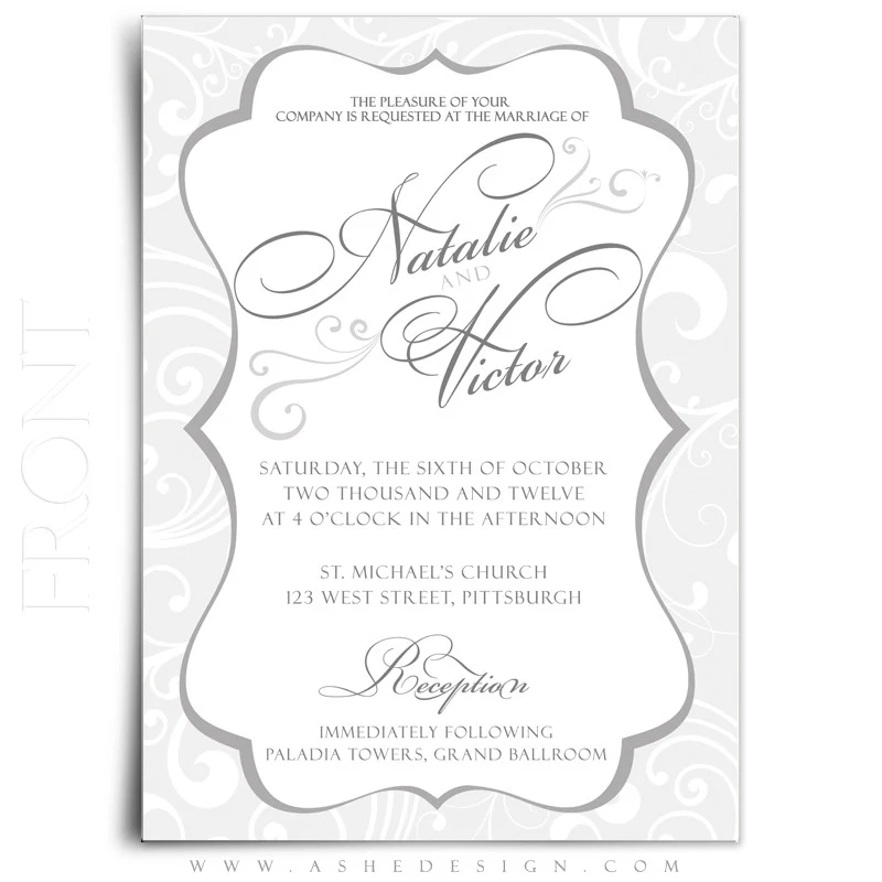 5x7 Flat Wedding Invitation - On This Day - Image 2