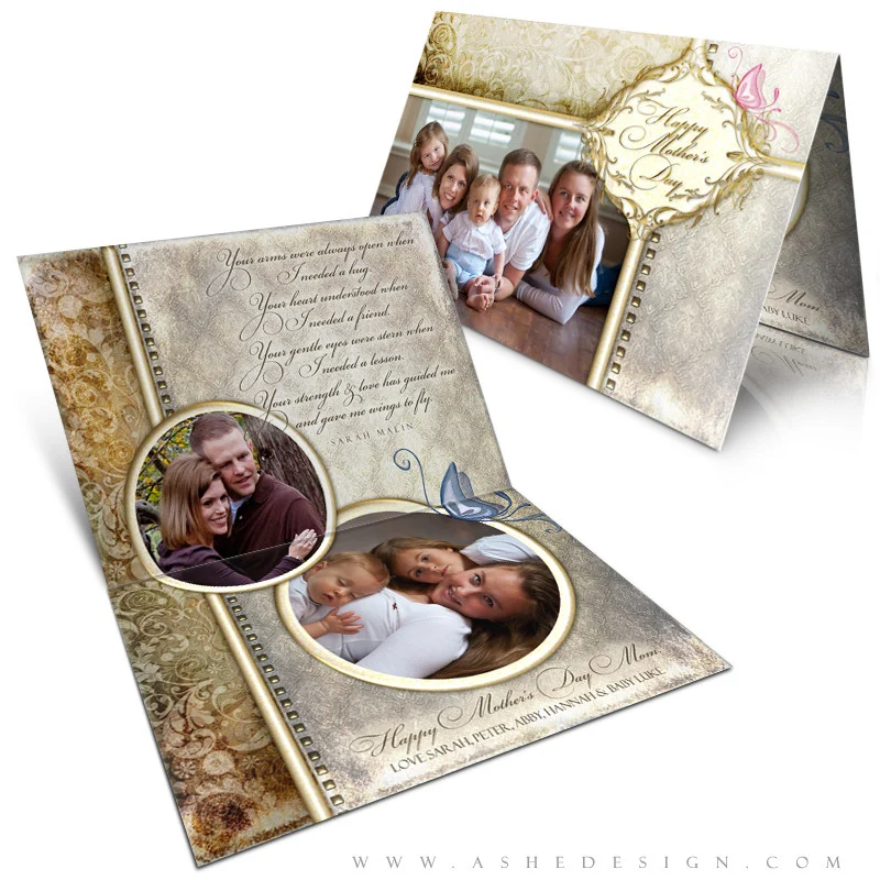 5x7 Folded Mother's Day Card - Wings To Fly