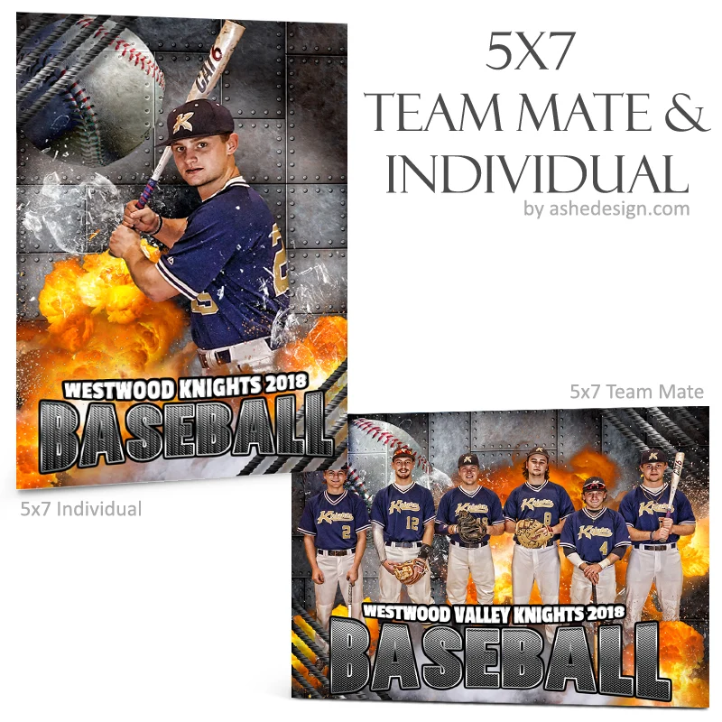 5x7 Team Mate & Individual - Molten Baseball