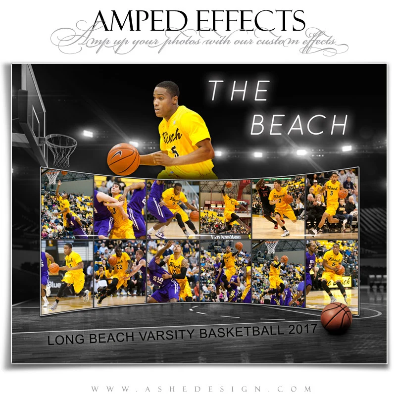 Amped Effects - Across The Board - Basketball Sports Poster Template For Photoshop