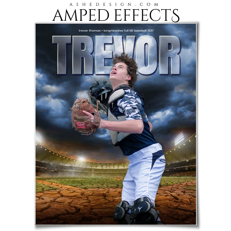 Amped Effects - Breaking Ground - Baseball/Softball Poster Template For Photoshop
