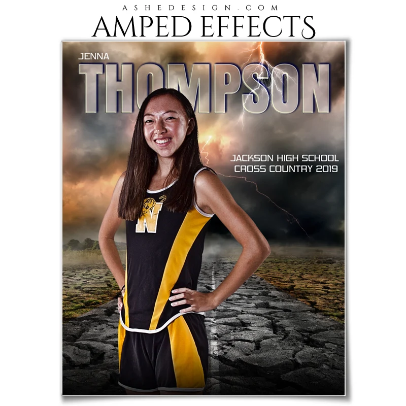 Amped Effects - Breaking Ground - Portrait Multi-Sport Poster Template For Photoshop