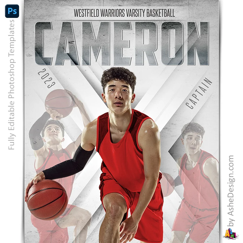 Amped Effects - Crossing The Line Multi-Sport Poster Template For Photoshop - Image 3