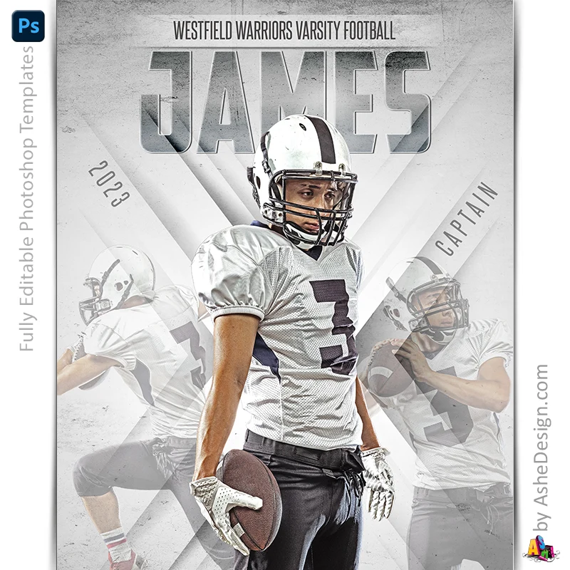 Amped Effects - Crossing The Line Multi-Sport Poster Template For Photoshop - Image 5