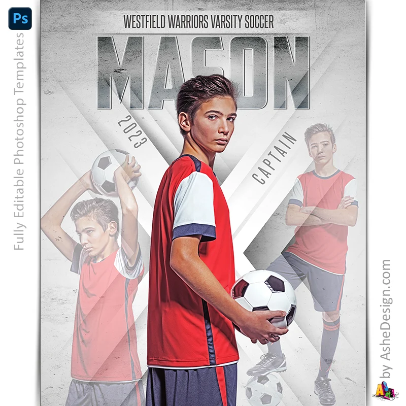 Amped Effects - Crossing The Line Multi-Sport Poster Template For Photoshop - Image 7