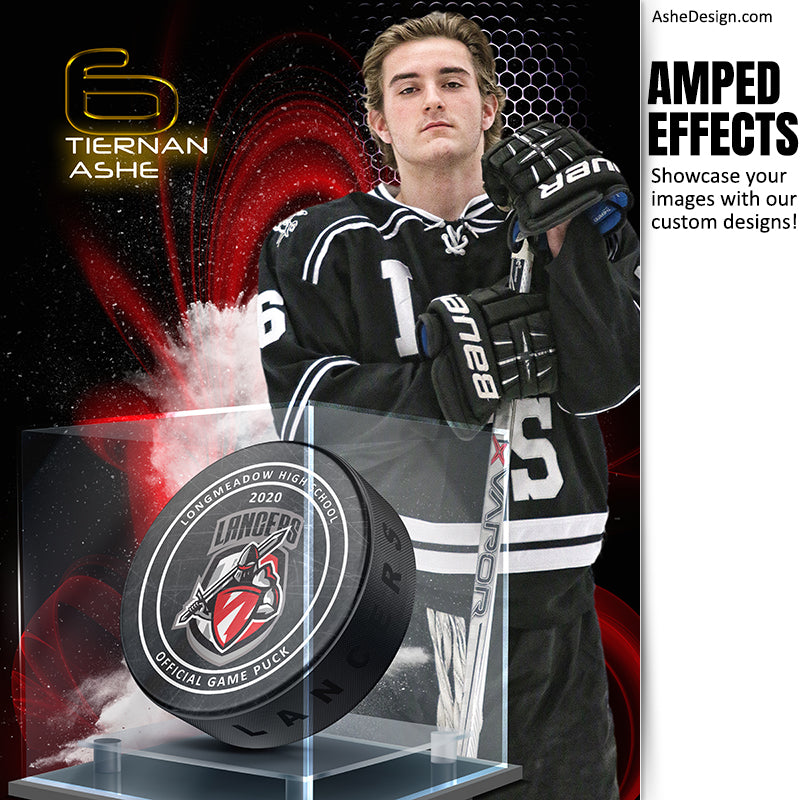 Amped Effects - Display Case Hockey - Screen Play - Sports Poster Template For Photoshop