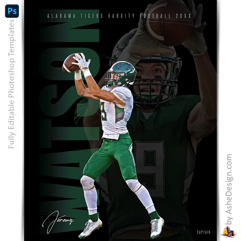 Amped Effects - Double Exposure Multi-Sport Poster Template For Photoshop - Image 3