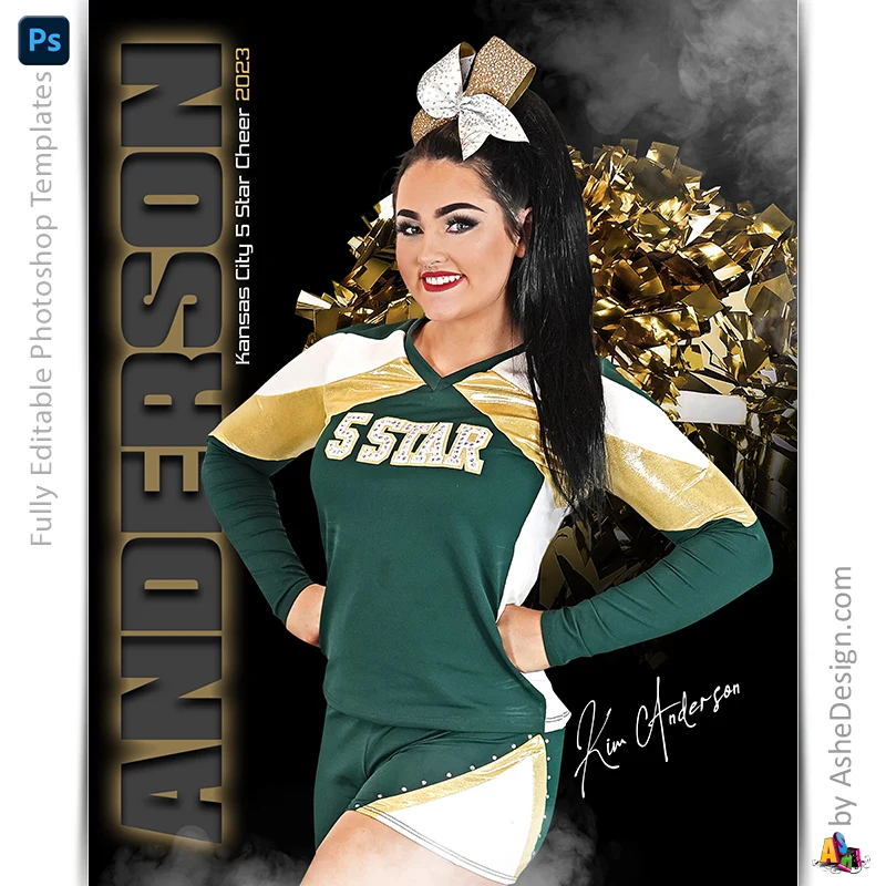 Amped Effects - From The Shadows Cheer Poster Template For Photoshop