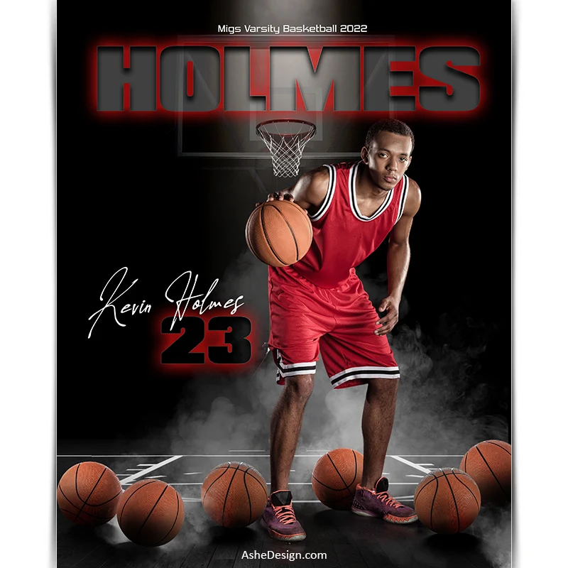 Amped Effects - Frontcourt Basketball Sports Poster Template For Photoshop