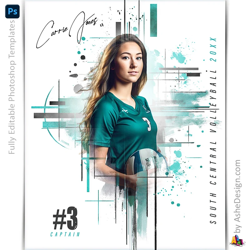 Amped Effects - Geometric Grid Multi-Sport Poster Template For Photoshop - Image 4