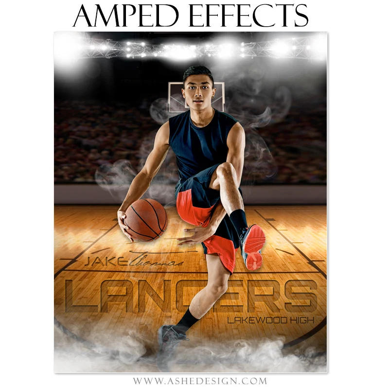 Amped Effects - Home Court Basketball Sports Poster Template For Photoshop