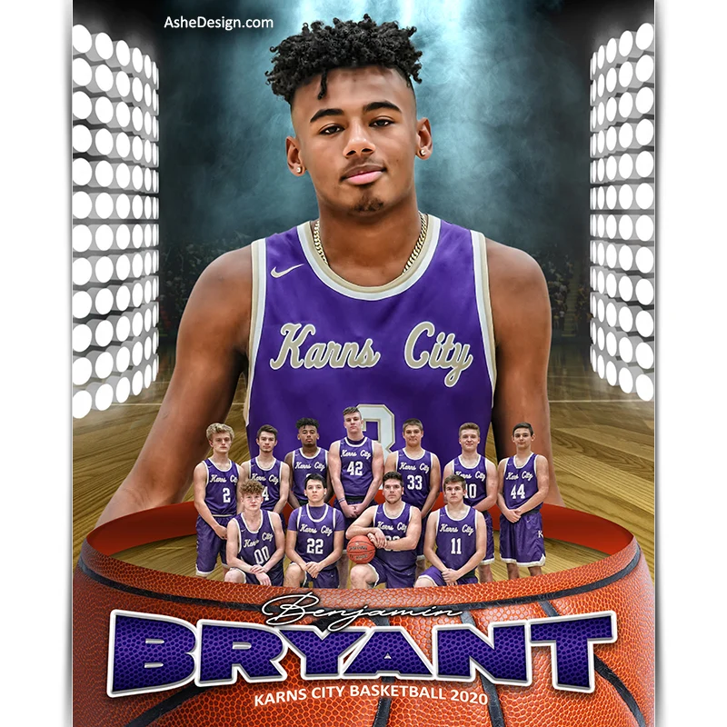 Amped Effects - Inside Basketball Sports Poster Template For Photoshop