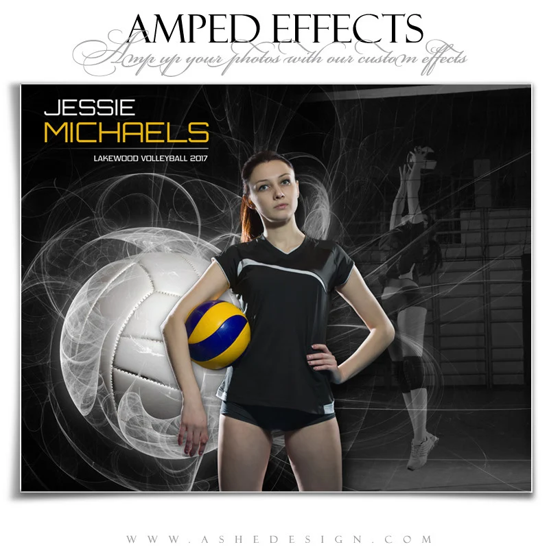 Amped Effects - Mystic Explosion - Volleyball Poster Template For Photoshop