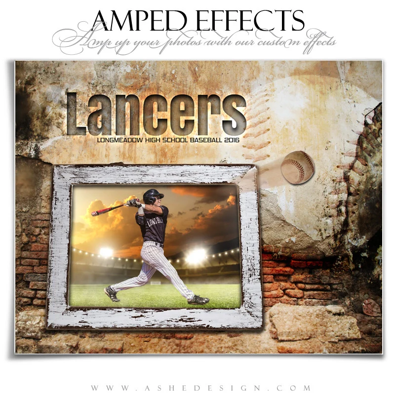 Amped Effects - Out Of The Picture - Baseball Poster Template For Photoshop