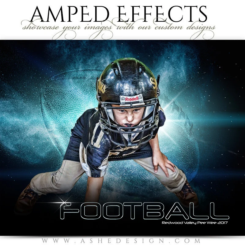 Amped Effects - Platinum Burst - Football Poster Template For Photoshop