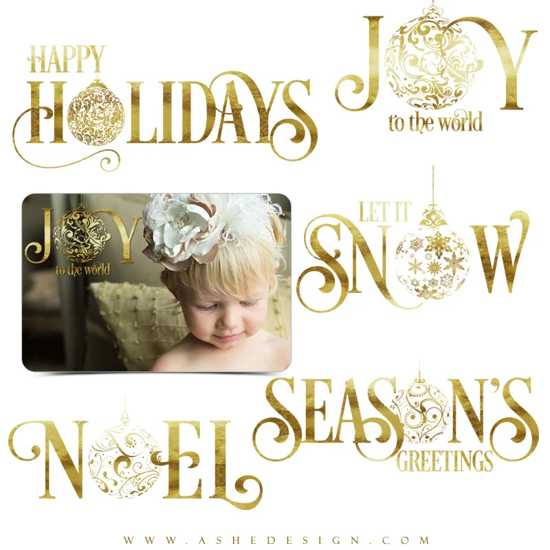 Amped Up Word Art - Gold Foil Ornamental