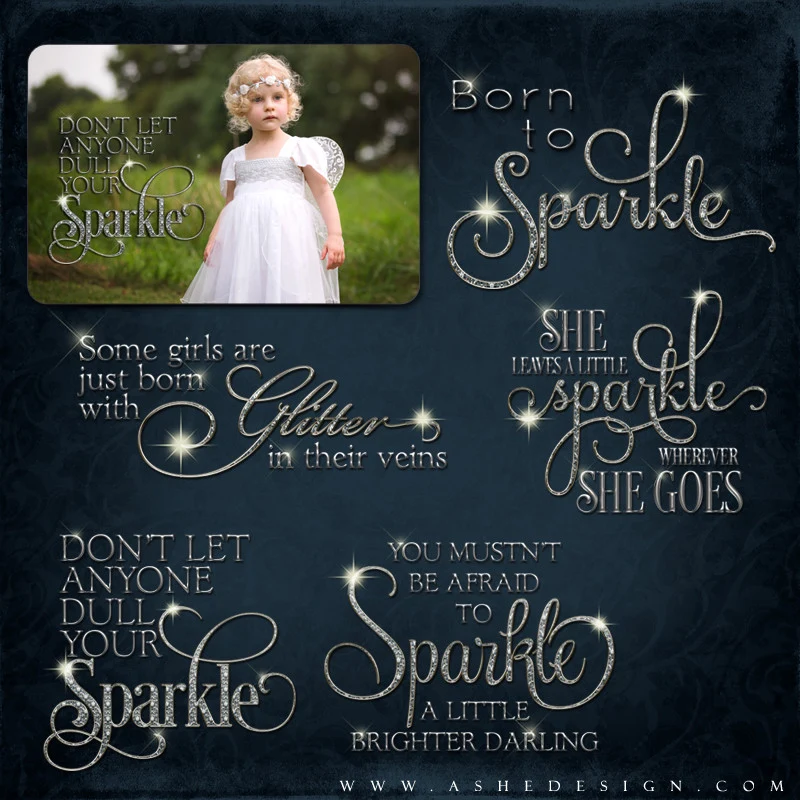 Amped Up Word Art Set - Leave a Little Sparkle