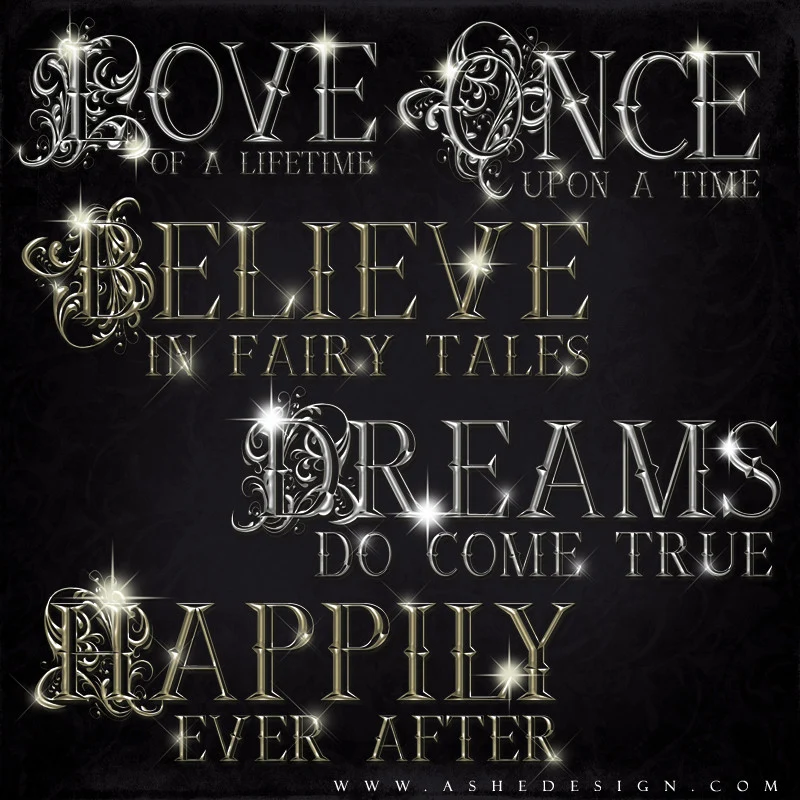 Amped Up Word Art Set - Once Upon A Time