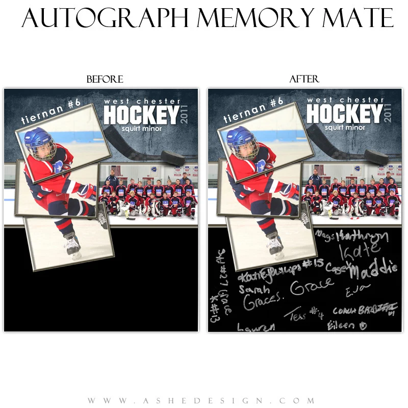 Autograph Memory Mates Design (8x10) - Hockey - Image 2