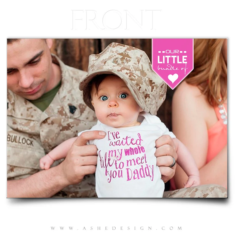 5x7 Flat Birth Announcement - Simply Baby Olivia - Image 2