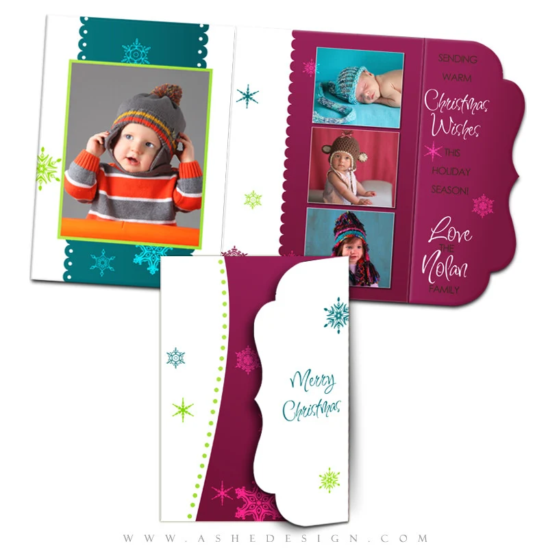 Christmas Card Template Folded Luxe - Santa Baby - Image 2