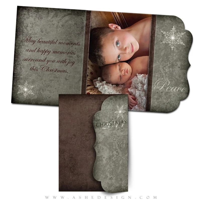 Christmas Card Template Folded Luxe - Yule Tide - Image 2