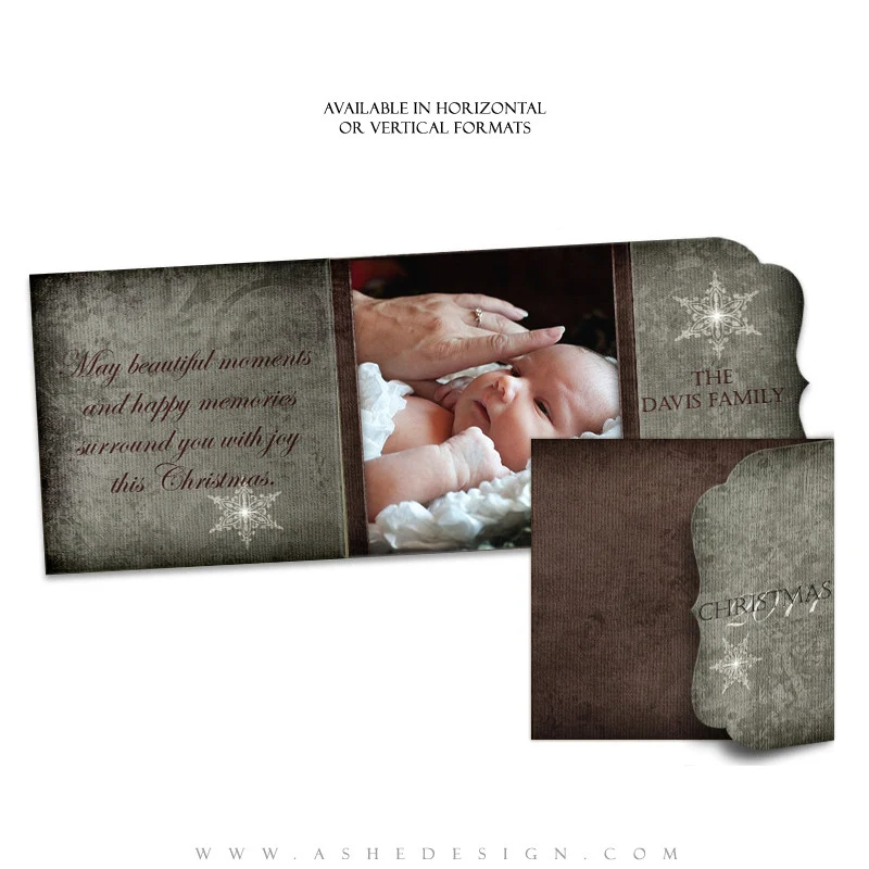 Christmas Card Template Folded Luxe - Yule Tide - Image 3