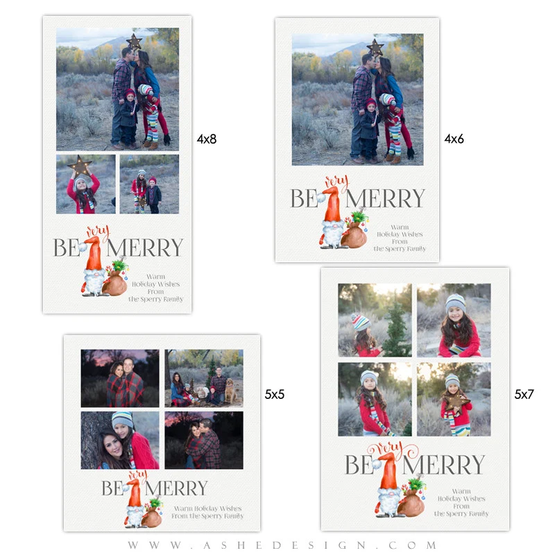 Christmas Photo Card Set - Be Very Merry