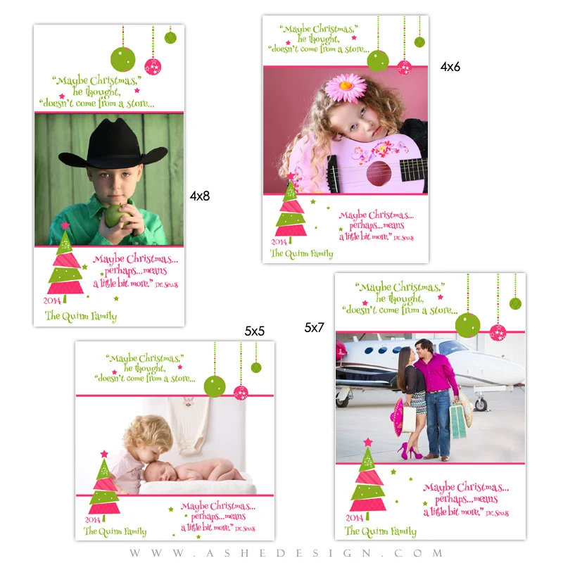 Christmas Photo Card Set - Whimsical Christmas