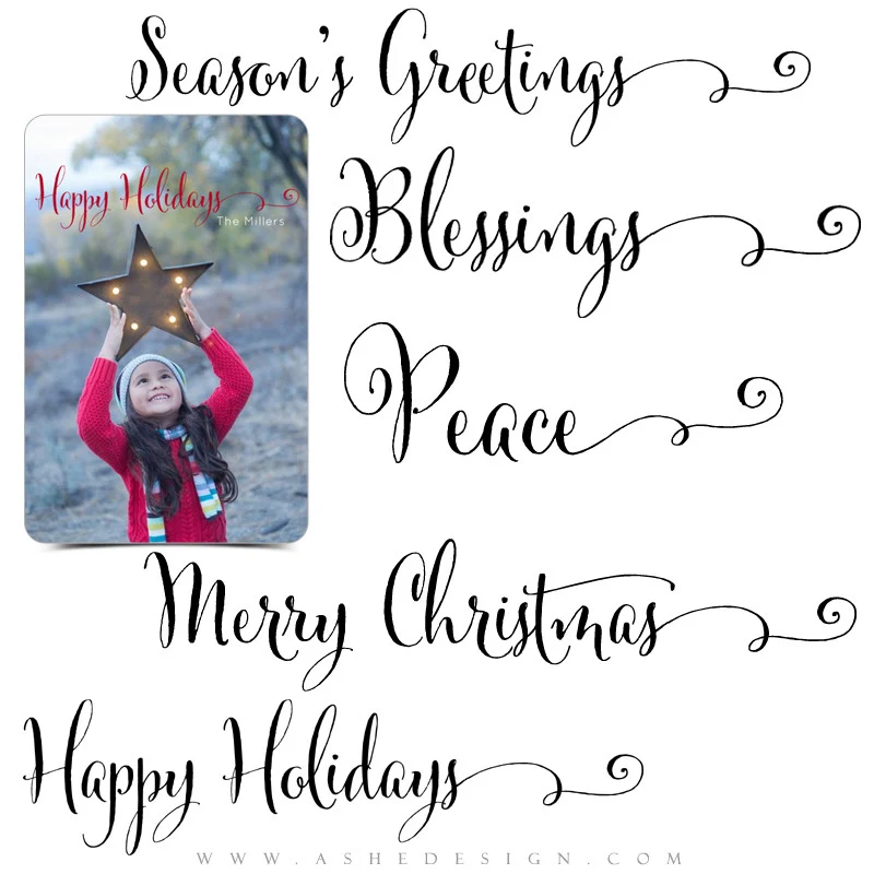 Christmas Word Art Set - Season's Greetings