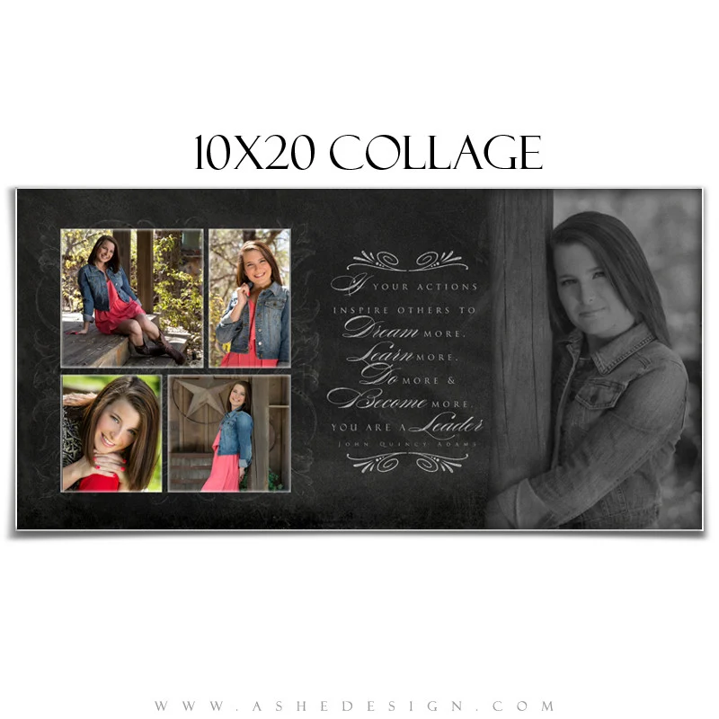 Collage Set (8x10,10x20,11x14) - Chalkboard Senior Girl - Image 3