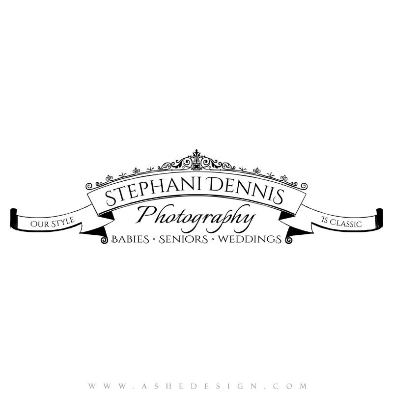 Customizable Logo - Chalkboard Scroll
