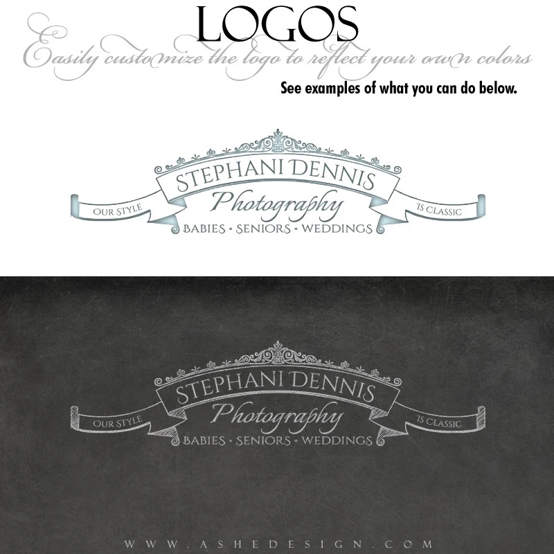 Customizable Logo - Chalkboard Scroll - Image 2