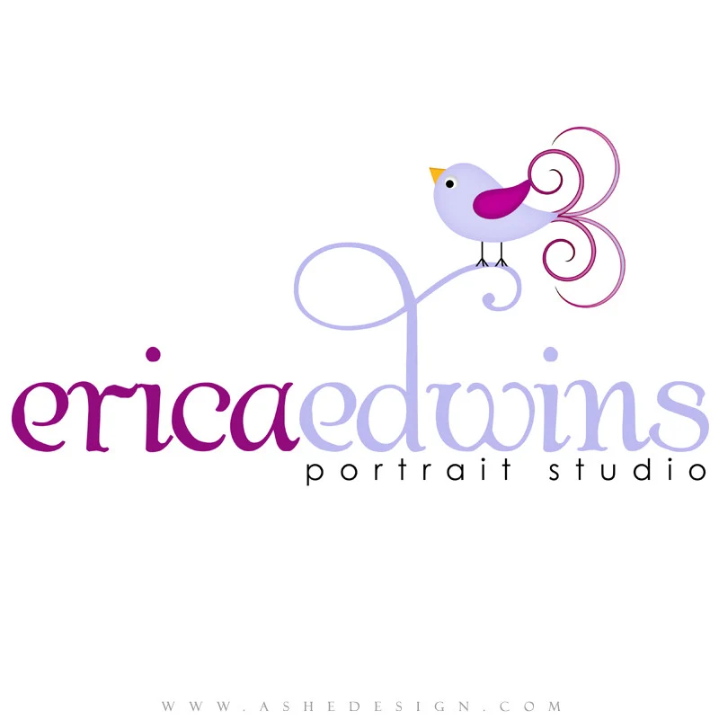 Customizable Logo - Swirly Bird